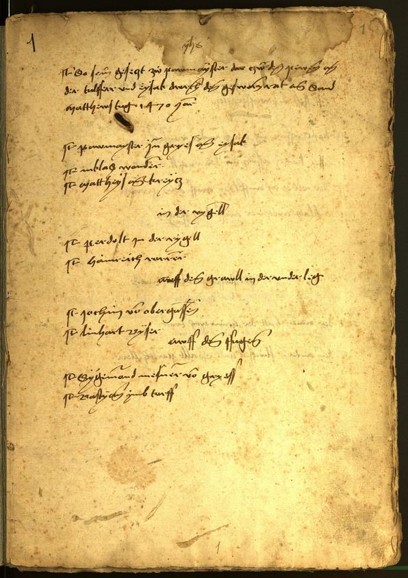 Civic Archives of Bozen-Bolzano - BOhisto Minutes of the council 1470 