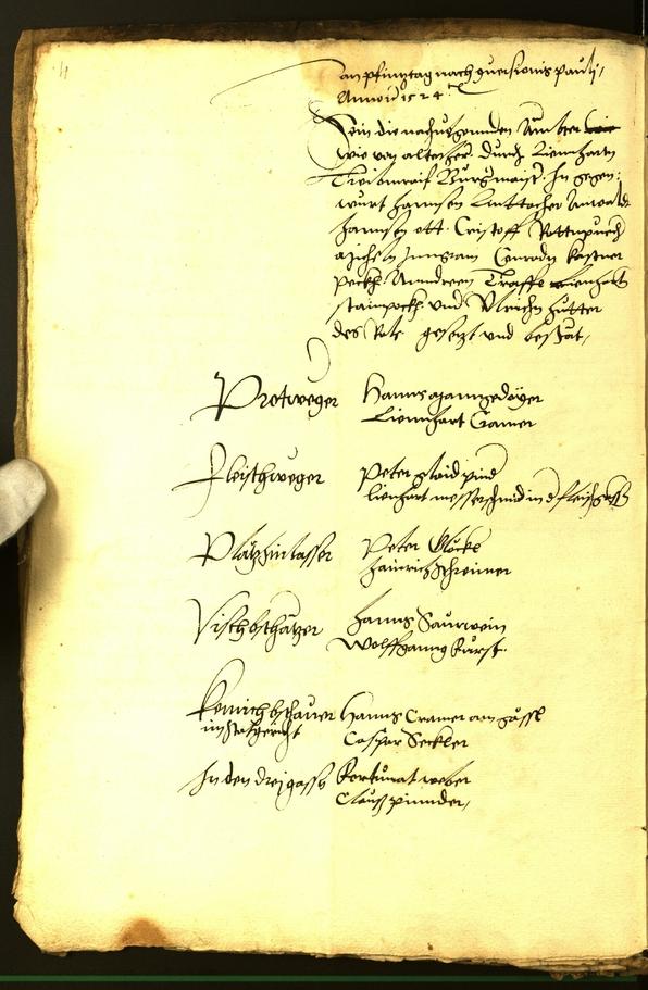 Stadtarchiv Bozen - BOhisto Ratsprotokoll 1524/26 