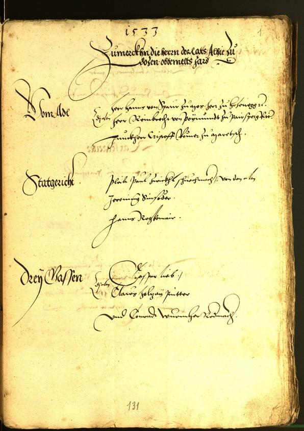 Civic Archives of Bozen-Bolzano - BOhisto Minutes of the council 1533 