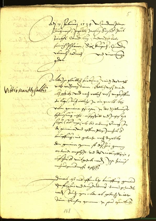 Stadtarchiv Bozen - BOhisto Ratsprotokoll 1534 