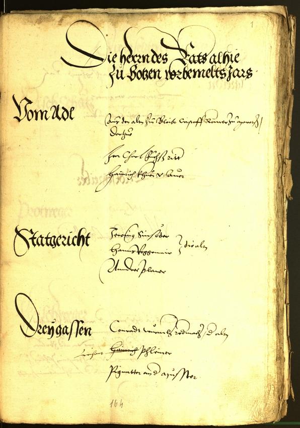 Civic Archives of Bozen-Bolzano - BOhisto Minutes of the council 1534 