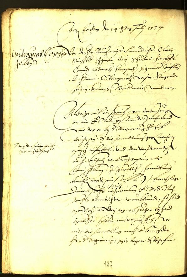 Civic Archives of Bozen-Bolzano - BOhisto Minutes of the council 1534 