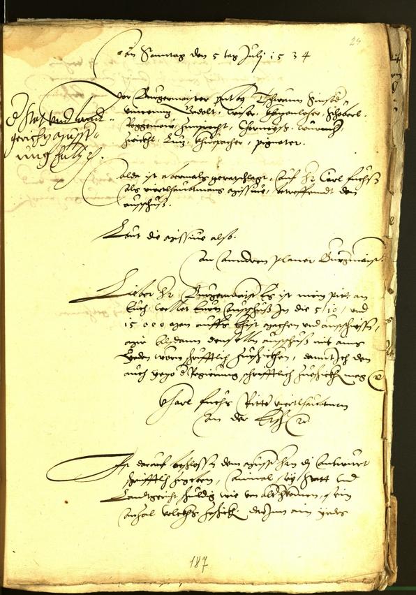 Civic Archives of Bozen-Bolzano - BOhisto Minutes of the council 1534 