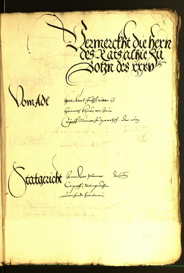 Civic Archives of Bozen-Bolzano - BOhisto Minutes of the council 1535 