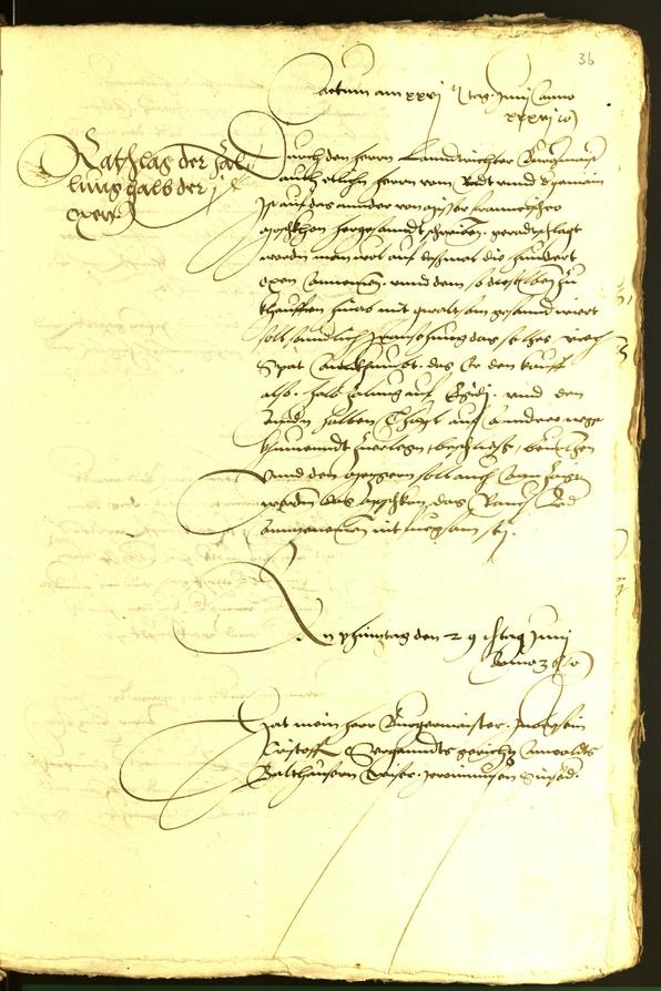 Stadtarchiv Bozen - BOhisto Ratsprotokoll 1536 