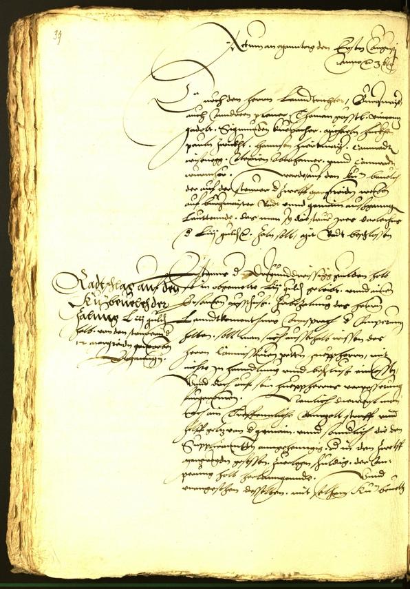 Stadtarchiv Bozen - BOhisto Ratsprotokoll 1536 