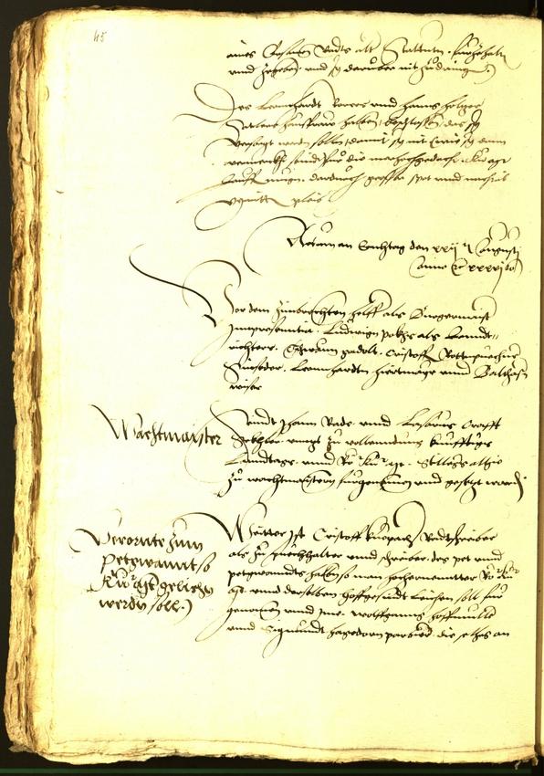 Stadtarchiv Bozen - BOhisto Ratsprotokoll 1536 