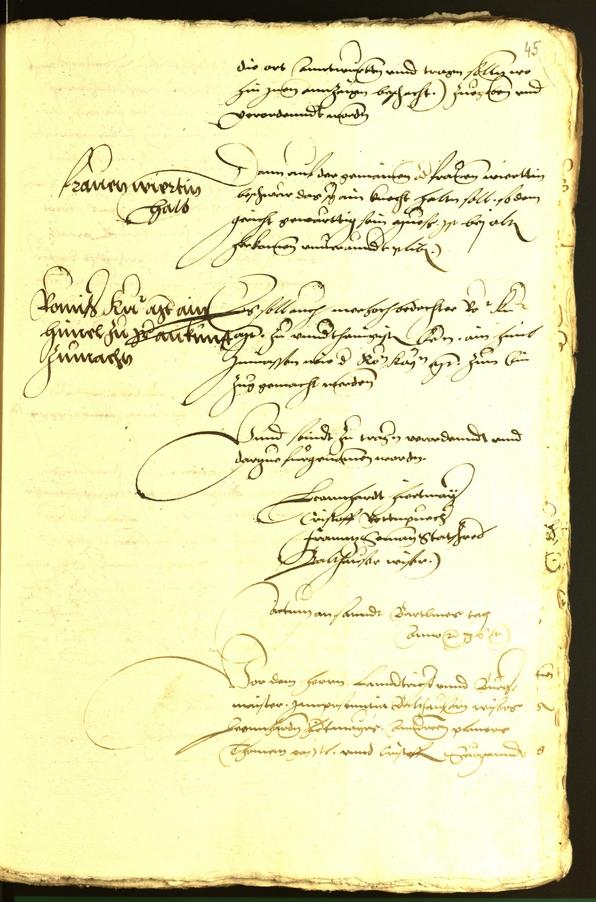 Stadtarchiv Bozen - BOhisto Ratsprotokoll 1536 