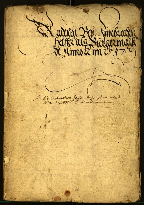 Civic Archives of Bozen-Bolzano - BOhisto Minutes of the council 1537 