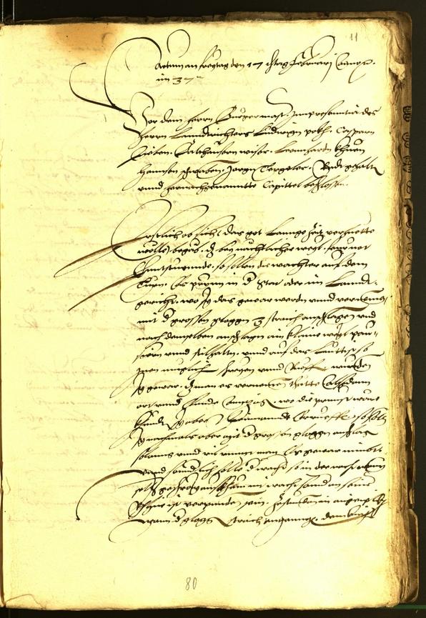 Stadtarchiv Bozen - BOhisto Ratsprotokoll 1537 