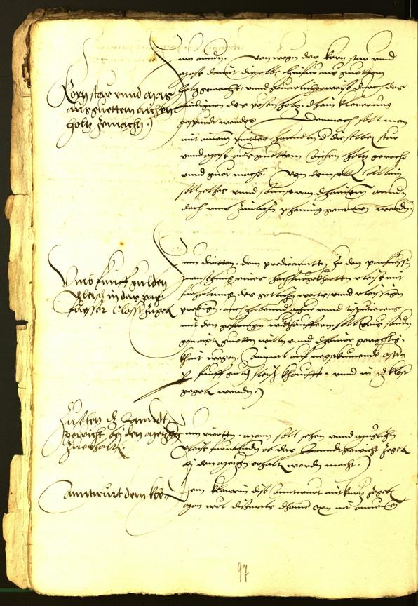 Stadtarchiv Bozen - BOhisto Ratsprotokoll 1537 