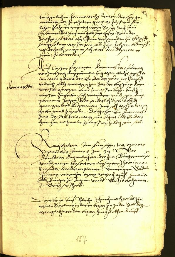 Stadtarchiv Bozen - BOhisto Ratsprotokoll 1539 