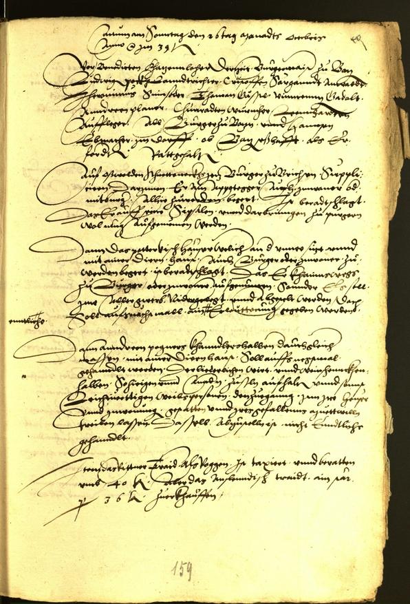 Stadtarchiv Bozen - BOhisto Ratsprotokoll 1539 