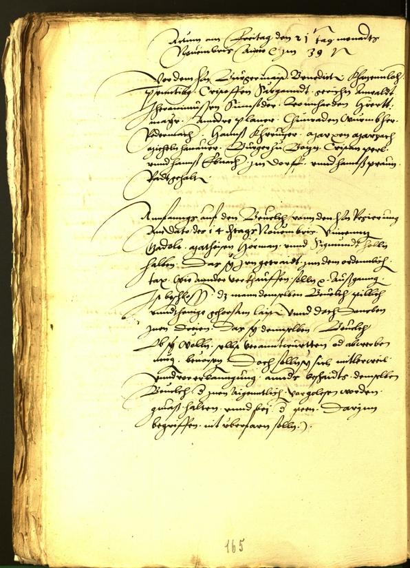 Stadtarchiv Bozen - BOhisto Ratsprotokoll 1539 