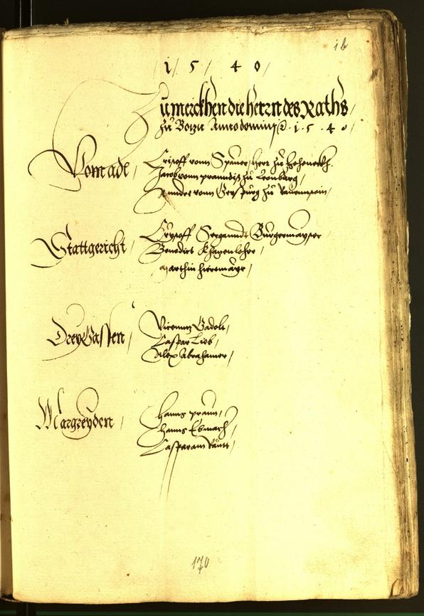 Stadtarchiv Bozen - BOhisto Ratsprotokoll 1540 