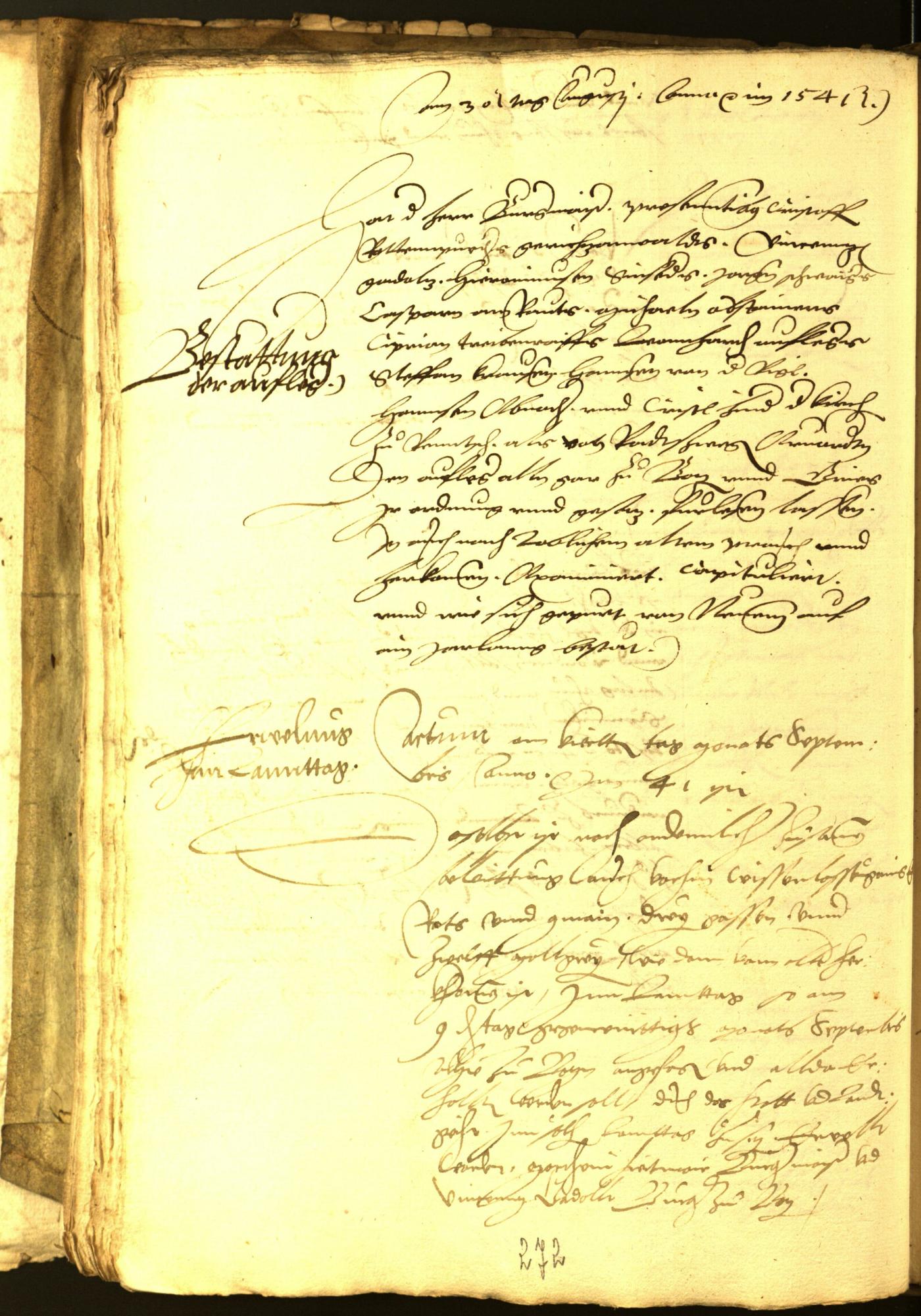 Stadtarchiv Bozen - BOhisto Ratsprotokoll 1541 