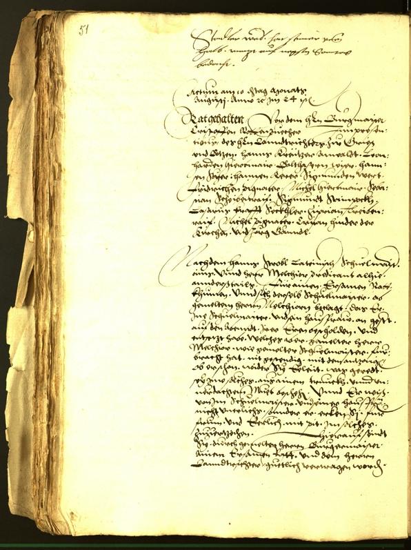 Civic Archives of Bozen-Bolzano - BOhisto Minutes of the council 1542 