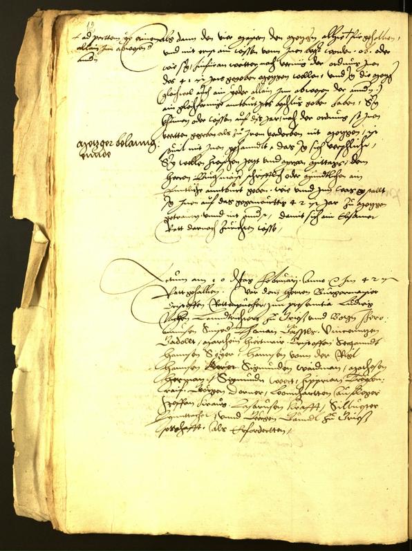 Stadtarchiv Bozen - BOhisto Ratsprotokoll 1542 