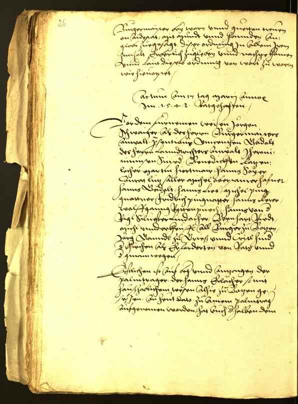 Civic Archives of Bozen-Bolzano - BOhisto Minutes of the council 1542 