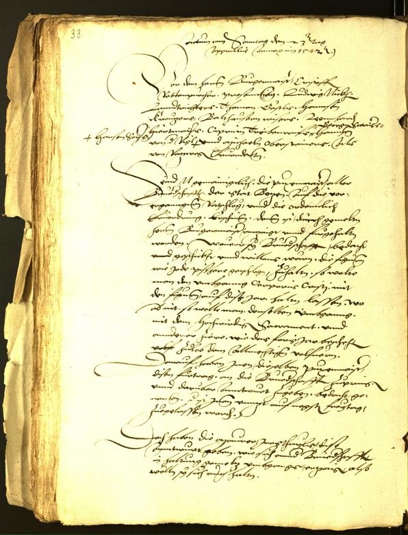 Stadtarchiv Bozen - BOhisto Ratsprotokoll 1542 