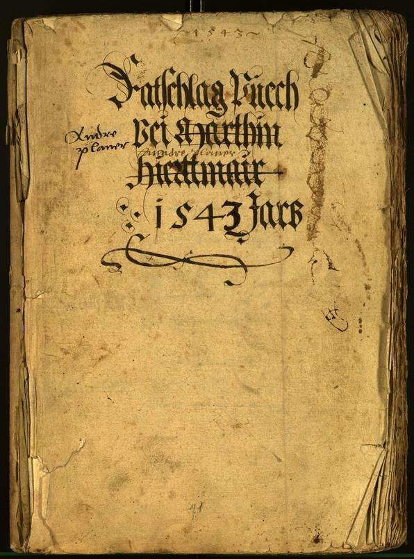 Civic Archives of Bozen-Bolzano - BOhisto Minutes of the council 1543 