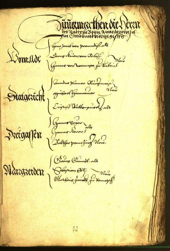 Civic Archives of Bozen-Bolzano - BOhisto Minutes of the council 1543 