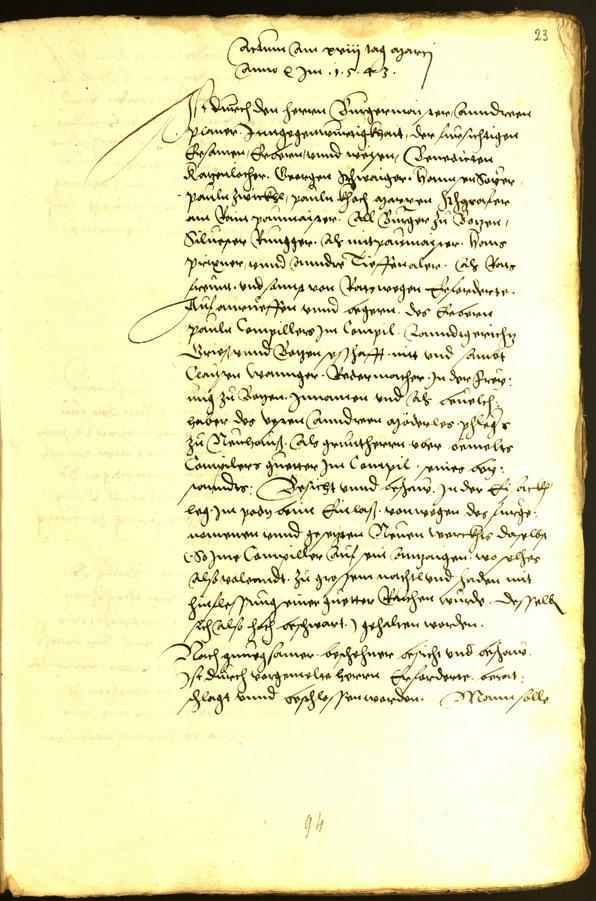 Archivio Storico della Città di Bolzano - BOhisto protocollo consiliare 1543 