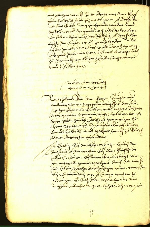 Stadtarchiv Bozen - BOhisto Ratsprotokoll 1543 