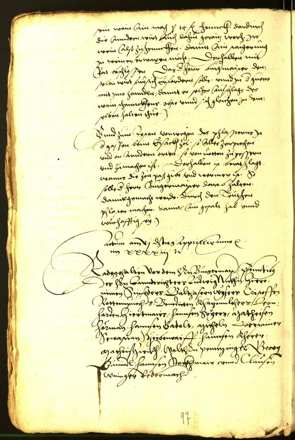 Stadtarchiv Bozen - BOhisto Ratsprotokoll 1543 