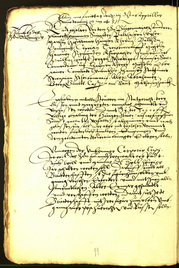 Stadtarchiv Bozen - BOhisto Ratsprotokoll 1543 