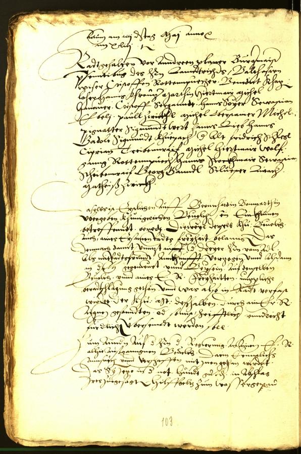 Archivio Storico della Città di Bolzano - BOhisto protocollo consiliare 1543 