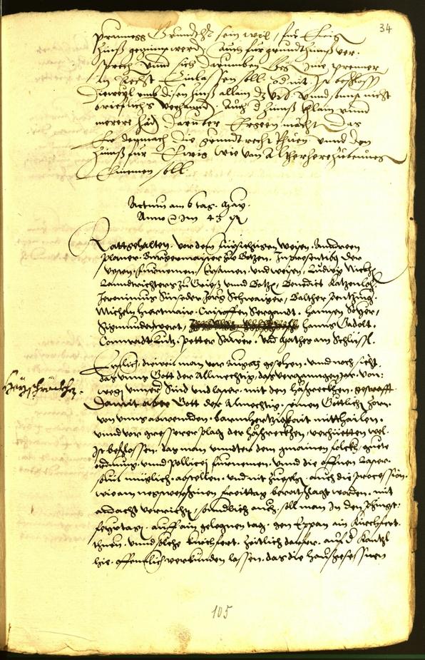 Stadtarchiv Bozen - BOhisto Ratsprotokoll 1543 