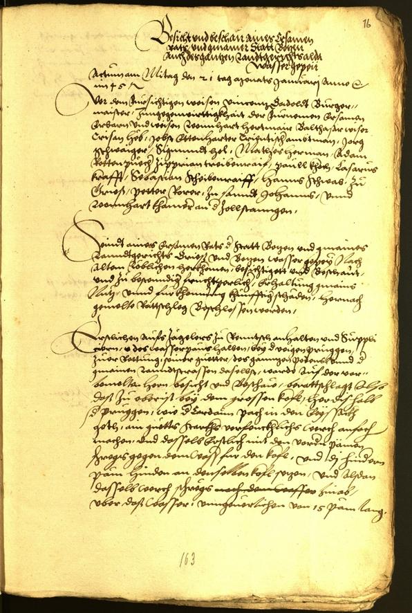 Stadtarchiv Bozen - BOhisto Ratsprotokoll 1545 