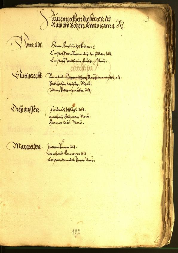 Civic Archives of Bozen-Bolzano - BOhisto Minutes of the council 1546 