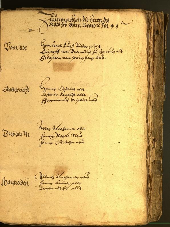 Archivio Storico della Città di Bolzano - BOhisto protocollo consiliare 1548 