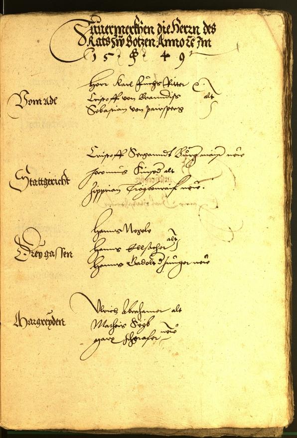 Civic Archives of Bozen-Bolzano - BOhisto Minutes of the council 1551 