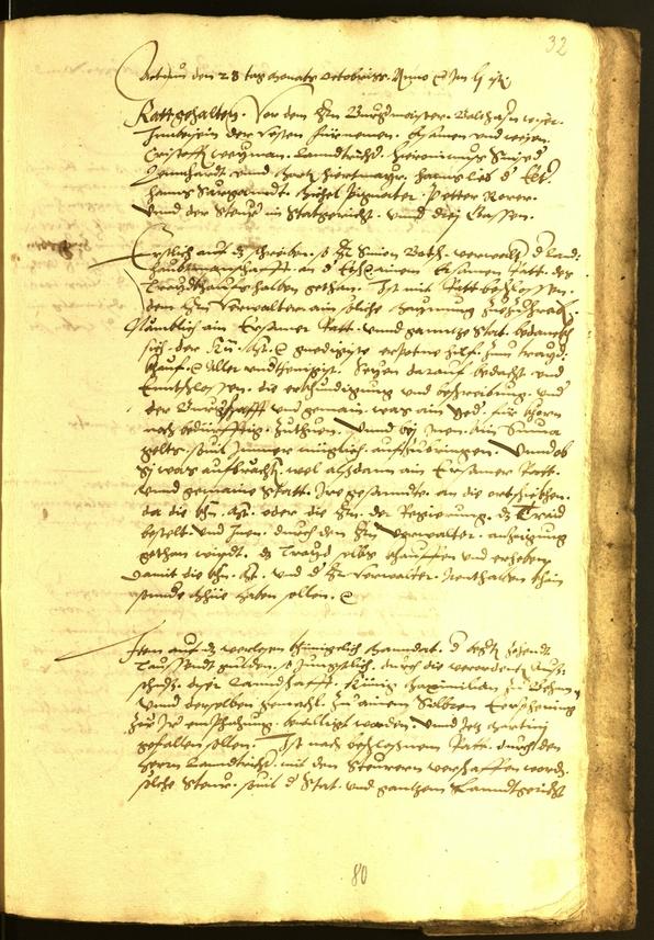 Stadtarchiv Bozen - BOhisto Ratsprotokoll 1552 