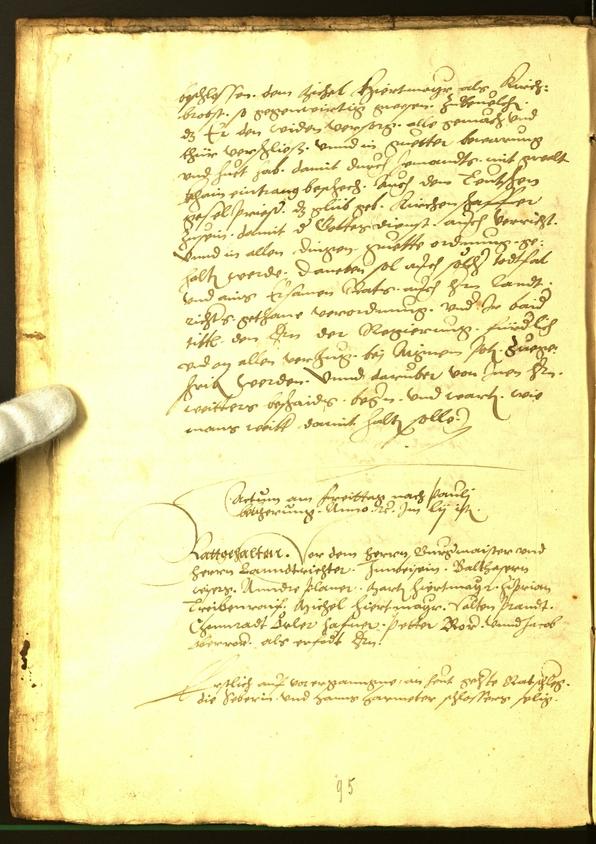 Stadtarchiv Bozen - BOhisto Ratsprotokoll 1554 