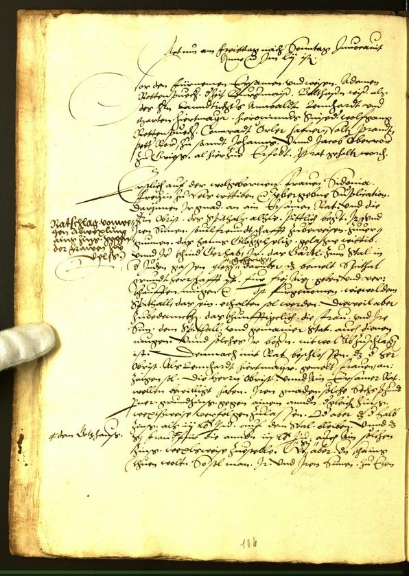 Stadtarchiv Bozen - BOhisto Ratsprotokoll 1554 