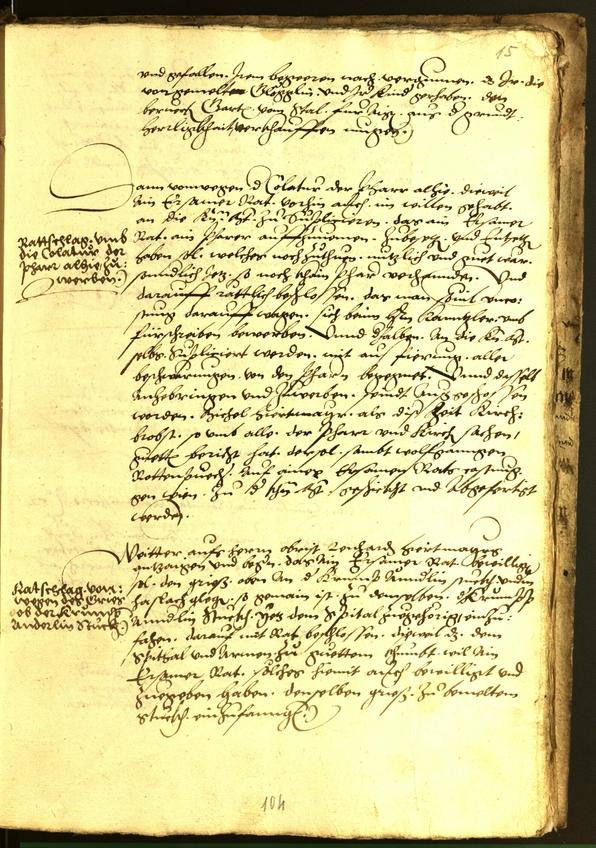 Stadtarchiv Bozen - BOhisto Ratsprotokoll 1554 