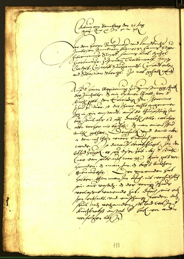Stadtarchiv Bozen - BOhisto Ratsprotokoll 1554 