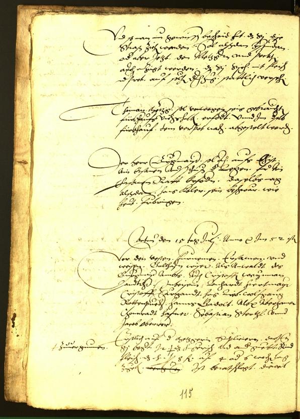 Stadtarchiv Bozen - BOhisto Ratsprotokoll 1554 