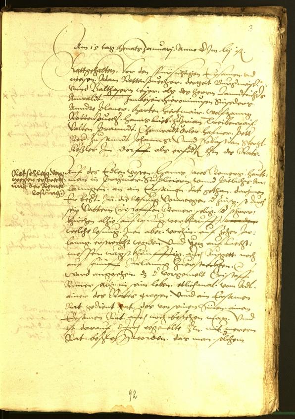 Stadtarchiv Bozen - BOhisto Ratsprotokoll 1554 