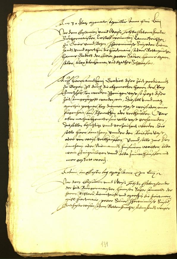 Stadtarchiv Bozen - BOhisto Ratsprotokoll 1556 