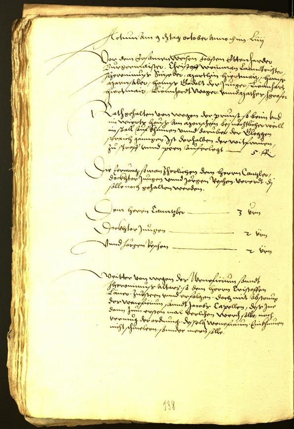 Stadtarchiv Bozen - BOhisto Ratsprotokoll 1556 