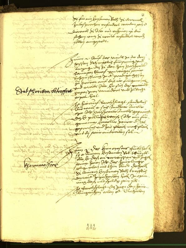 Stadtarchiv Bozen - BOhisto Ratsprotokoll 1556 