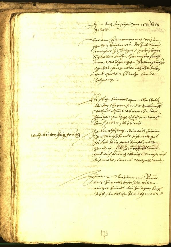 Stadtarchiv Bozen - BOhisto Ratsprotokoll 1556 