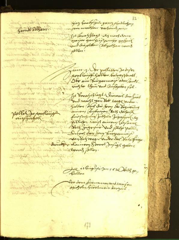 Stadtarchiv Bozen - BOhisto Ratsprotokoll 1556 