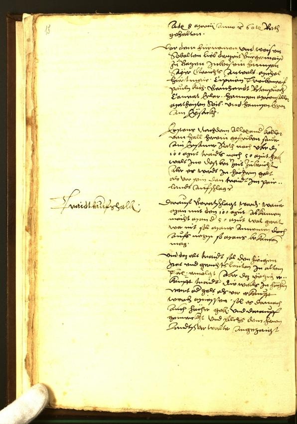 Stadtarchiv Bozen - BOhisto Ratsprotokoll 1560 