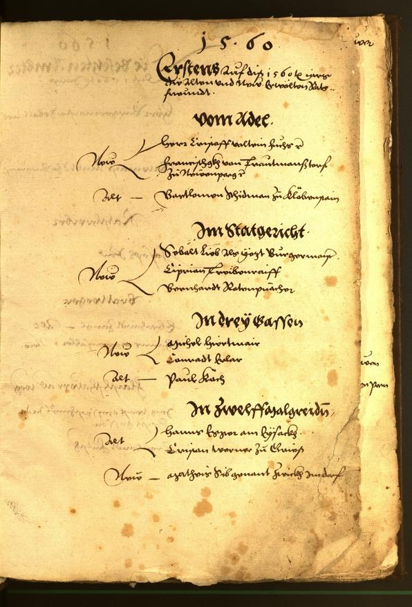 Civic Archives of Bozen-Bolzano - BOhisto Minutes of the council 1560 